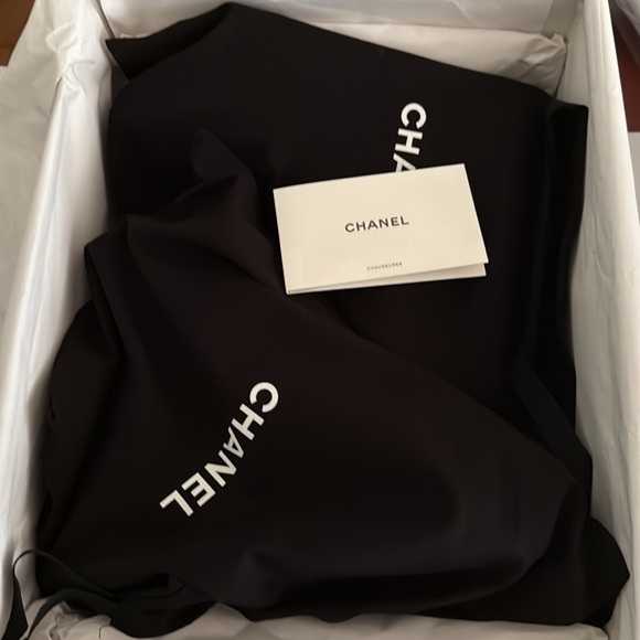 CHANEL Black and Gray Lace-Up Combat Boots - Picture 6 of 7